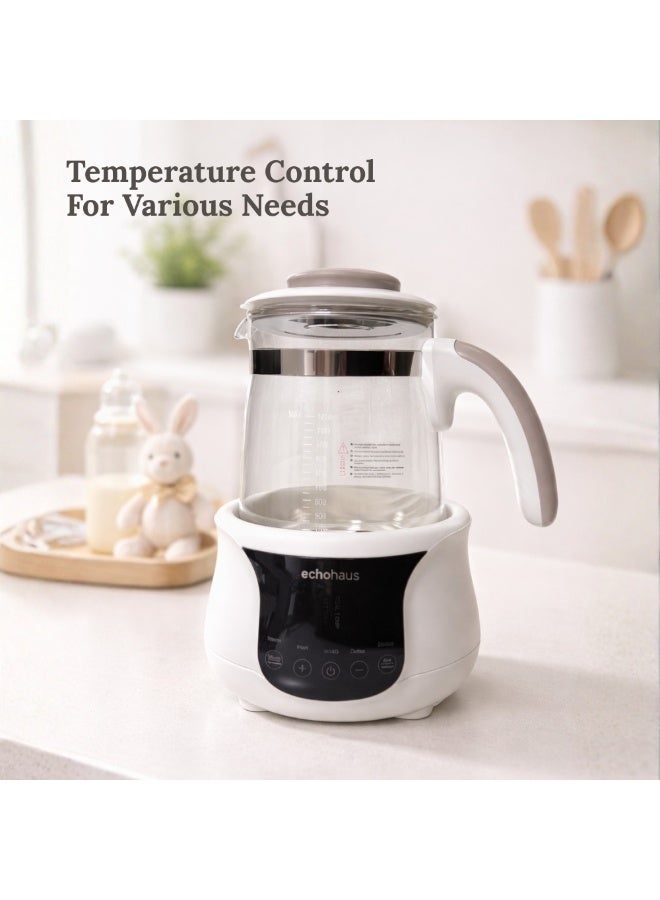 echohaus Smart Electric Kettle for Baby Milk Regulator with Temperature Control & Keep Warm, Adjustable Heat Level,Real-Time Temperature Display,Ideal for Baby Milk, Food,Tea & Coffee,Easy to Use & Clean,Instant Water & Bottle Warmer - Image 4